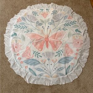 Round Butterfly Floral Playmat